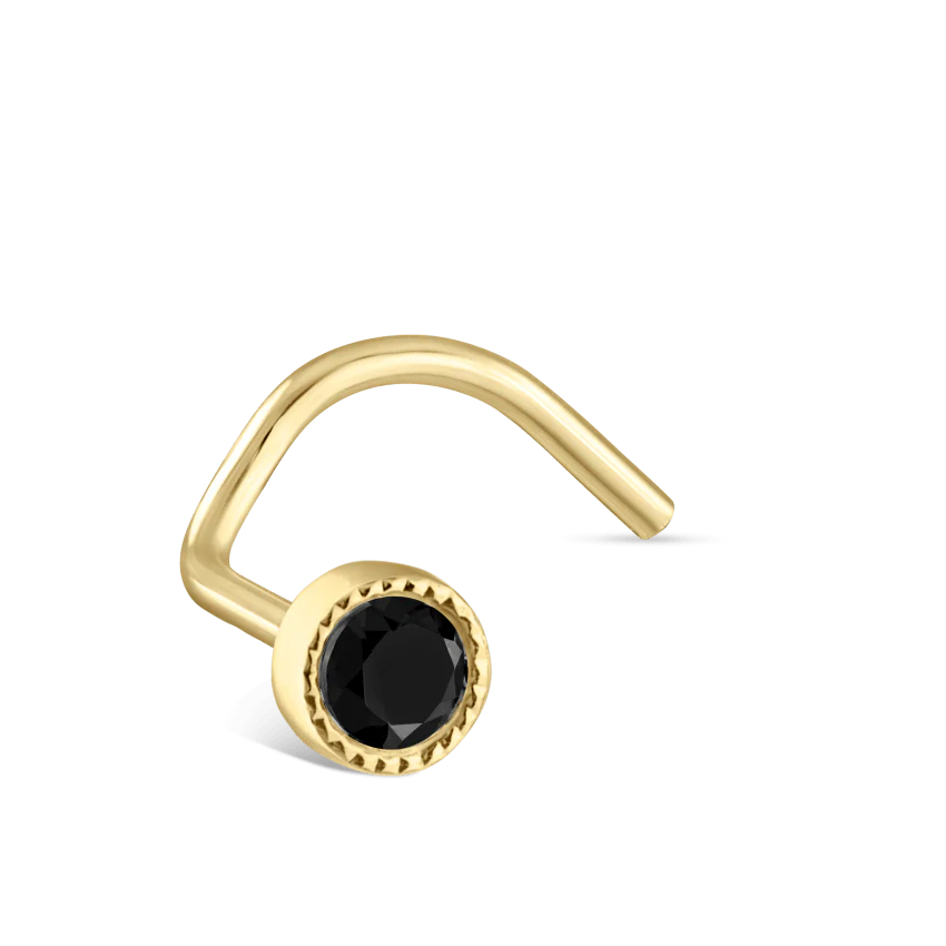Black Diamond Scalloped Set Nostril Screw - Image 10