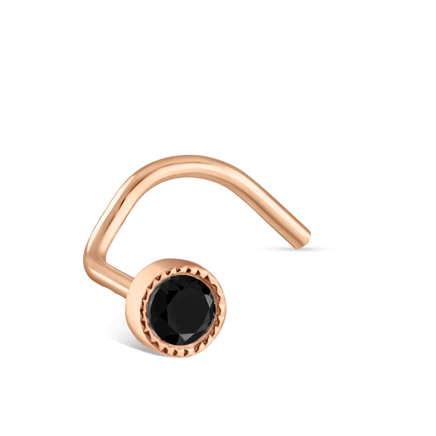 Black Diamond Scalloped Set Nostril Screw - Image 15