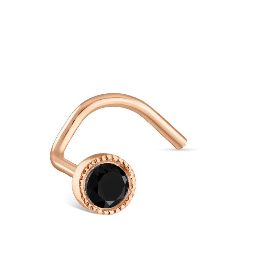 Black Diamond Scalloped Set Nostril Screw - Image 16