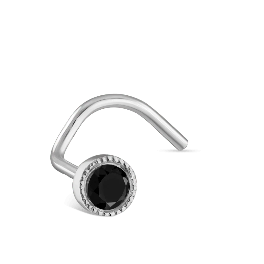 Black Diamond Scalloped Set Nostril Screw - Image 3