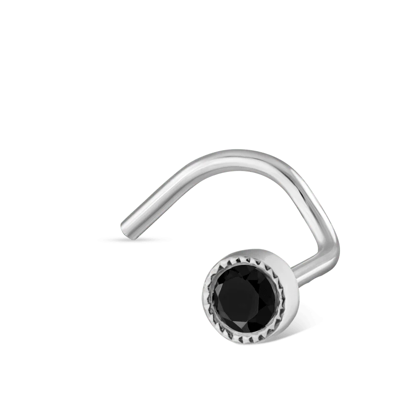 Black Diamond Scalloped Set Nostril Screw - Image 4