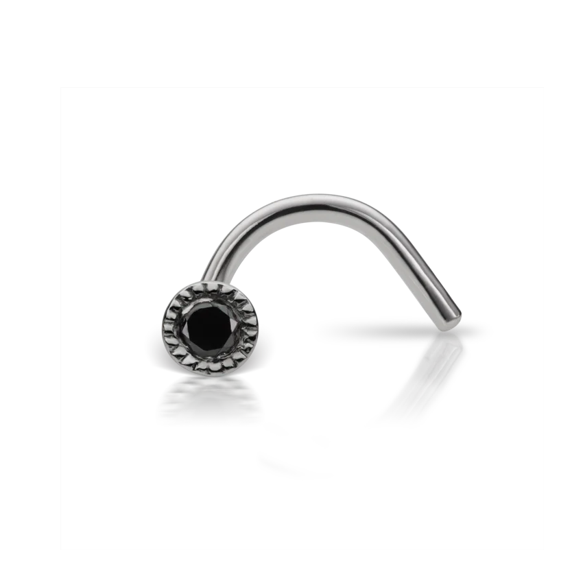 Black Diamond Scalloped Set Nostril Screw - Image 7
