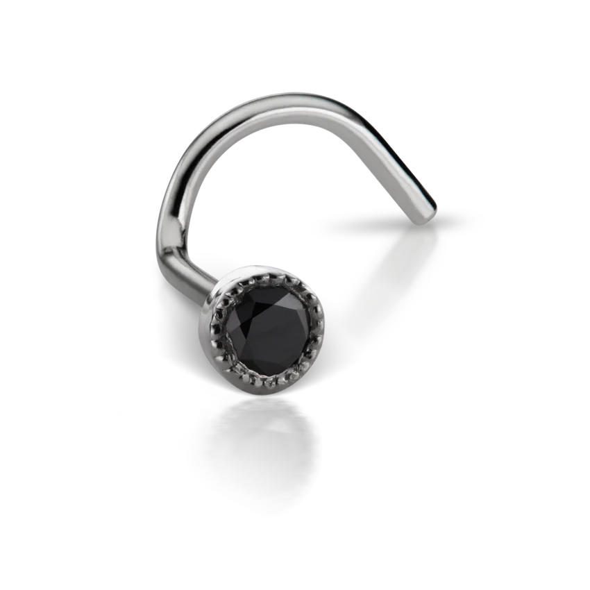 Black Diamond Scalloped Set Nostril Screw - Image 8
