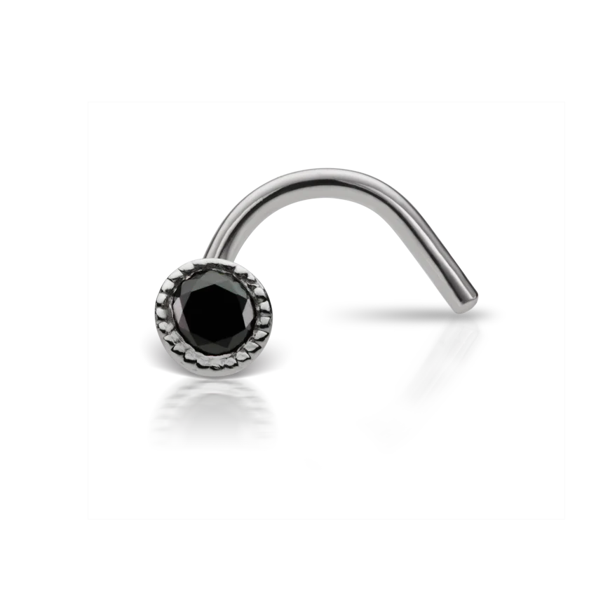 Black Diamond Scalloped Set Nostril Screw - Image 9
