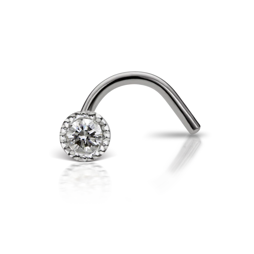 Diamond Scalloped Set Nostril Screw - Image 11