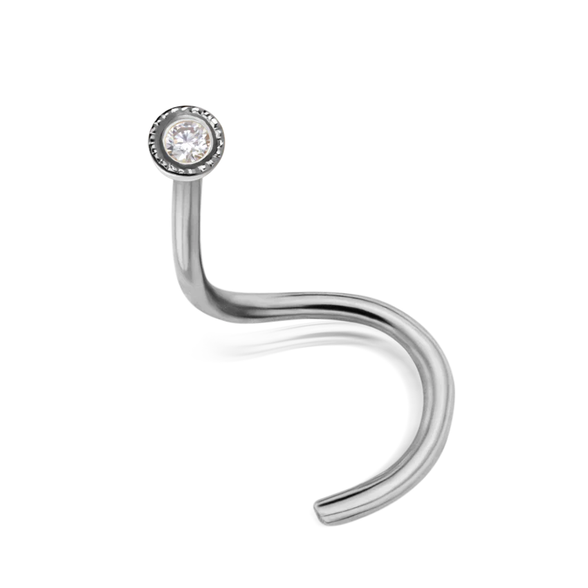 Diamond Scalloped Set Nostril Screw - Image 14