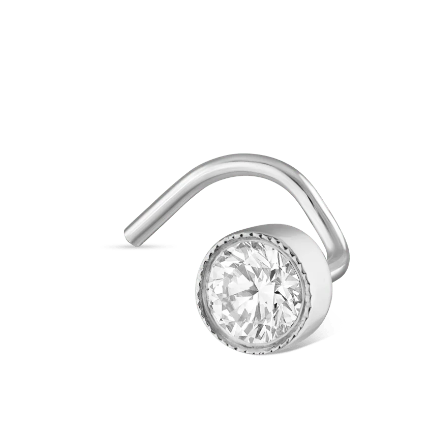 Diamond Scalloped Set Nostril Screw - Image 15