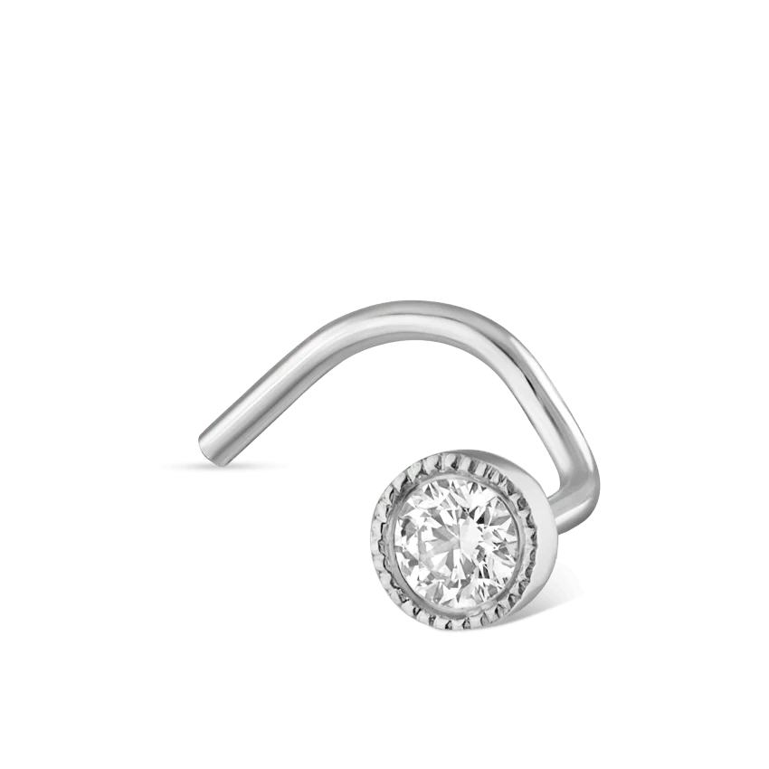 Diamond Scalloped Set Nostril Screw - Image 19