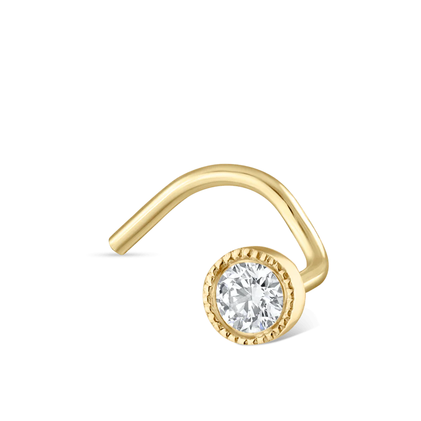 Diamond Scalloped Set Nostril Screw - Image 33