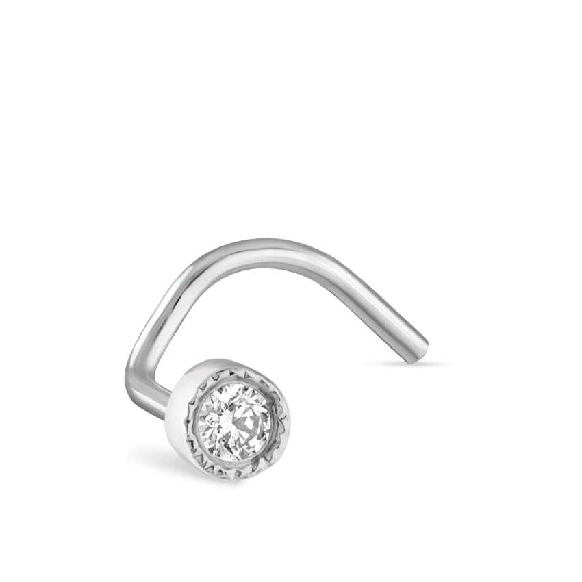 Diamond Scalloped Set Nostril Screw - Image 4