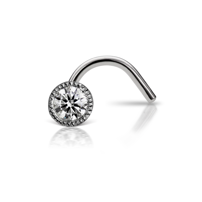Diamond Scalloped Set Nostril Screw - Image 7