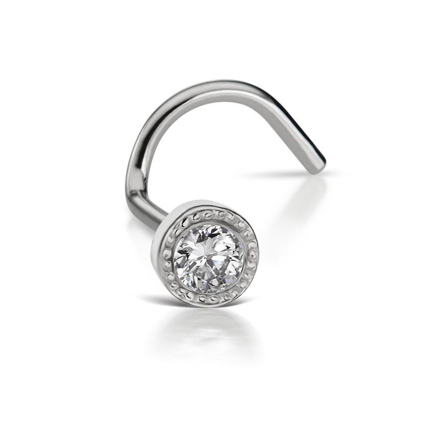 Diamond Scalloped Set Nostril Screw - Image 8