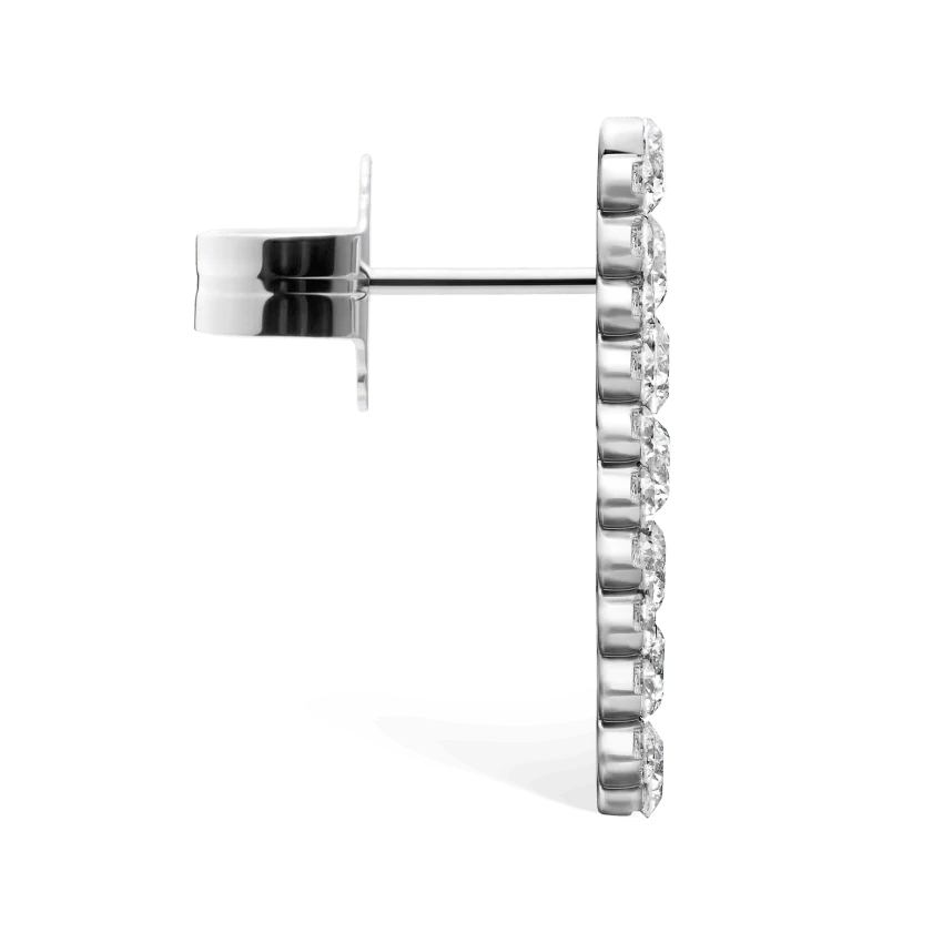 Invisible Set Diamond Apsara Bar Stud Earring - Image 17