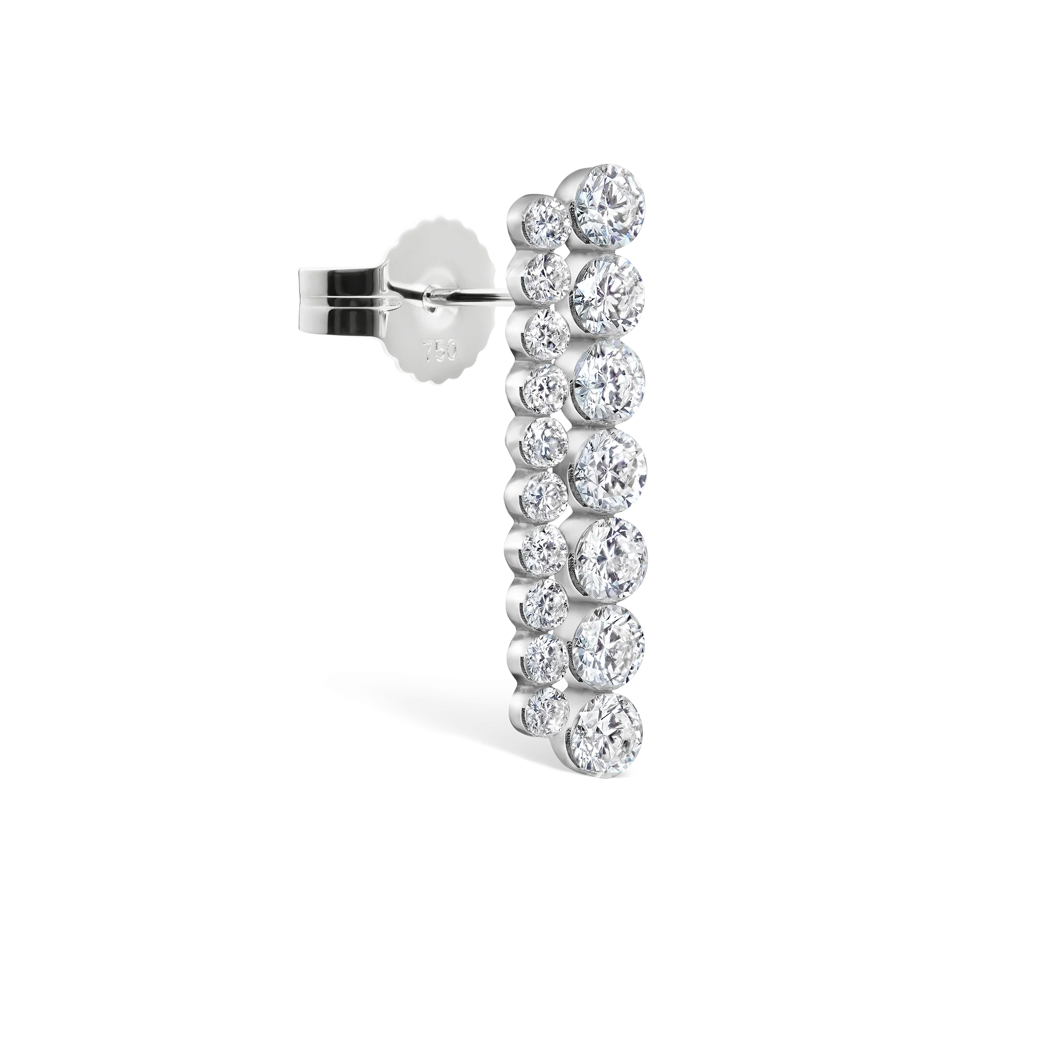 Invisible Set Diamond Apsara Bar Stud Earring - Image 20