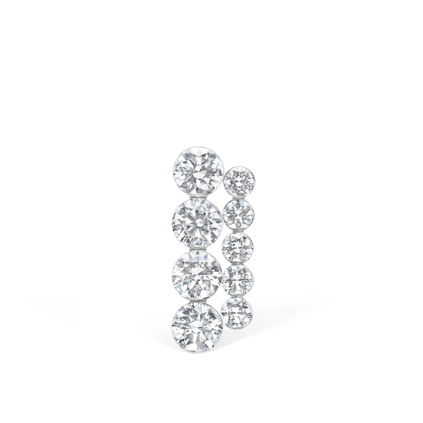 Invisible Set Diamond Apsara Bar Stud Earring - Image 4