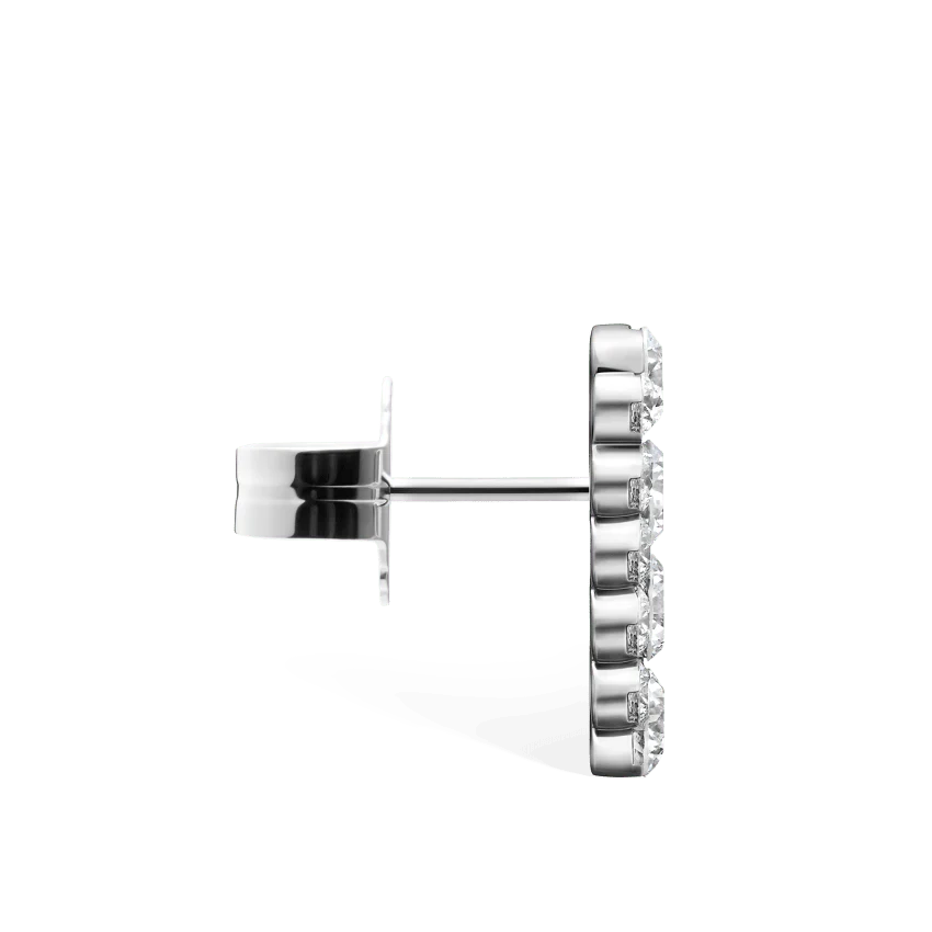 Invisible Set Diamond Apsara Bar Stud Earring - Image 5