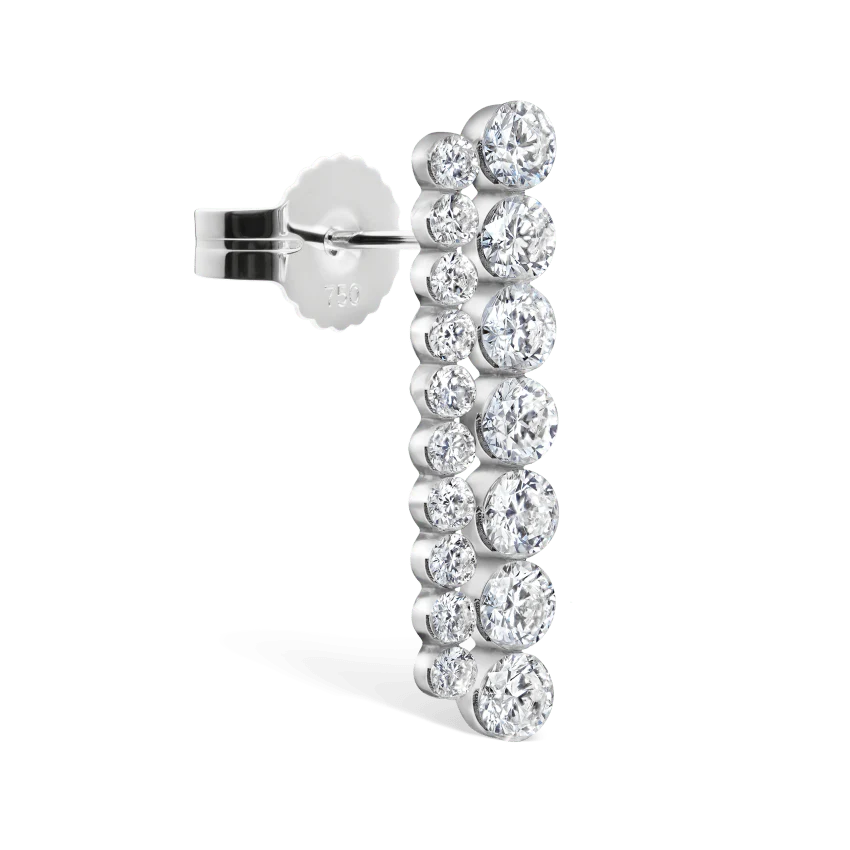Invisible Set Diamond Apsara Bar Stud Earring - Image 6