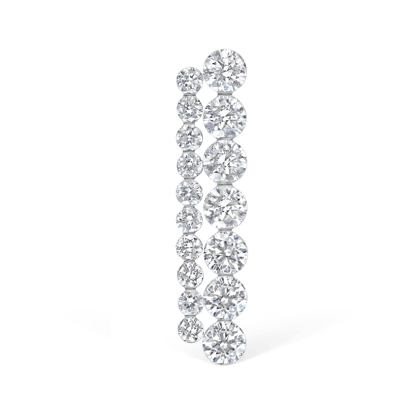 Invisible Set Diamond Apsara Bar Stud Earring - Image 8