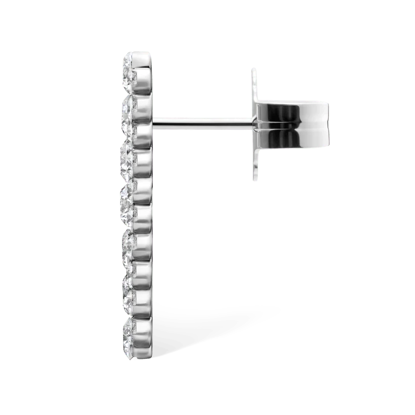 Invisible Set Diamond Apsara Bar Stud Earring - Image 9