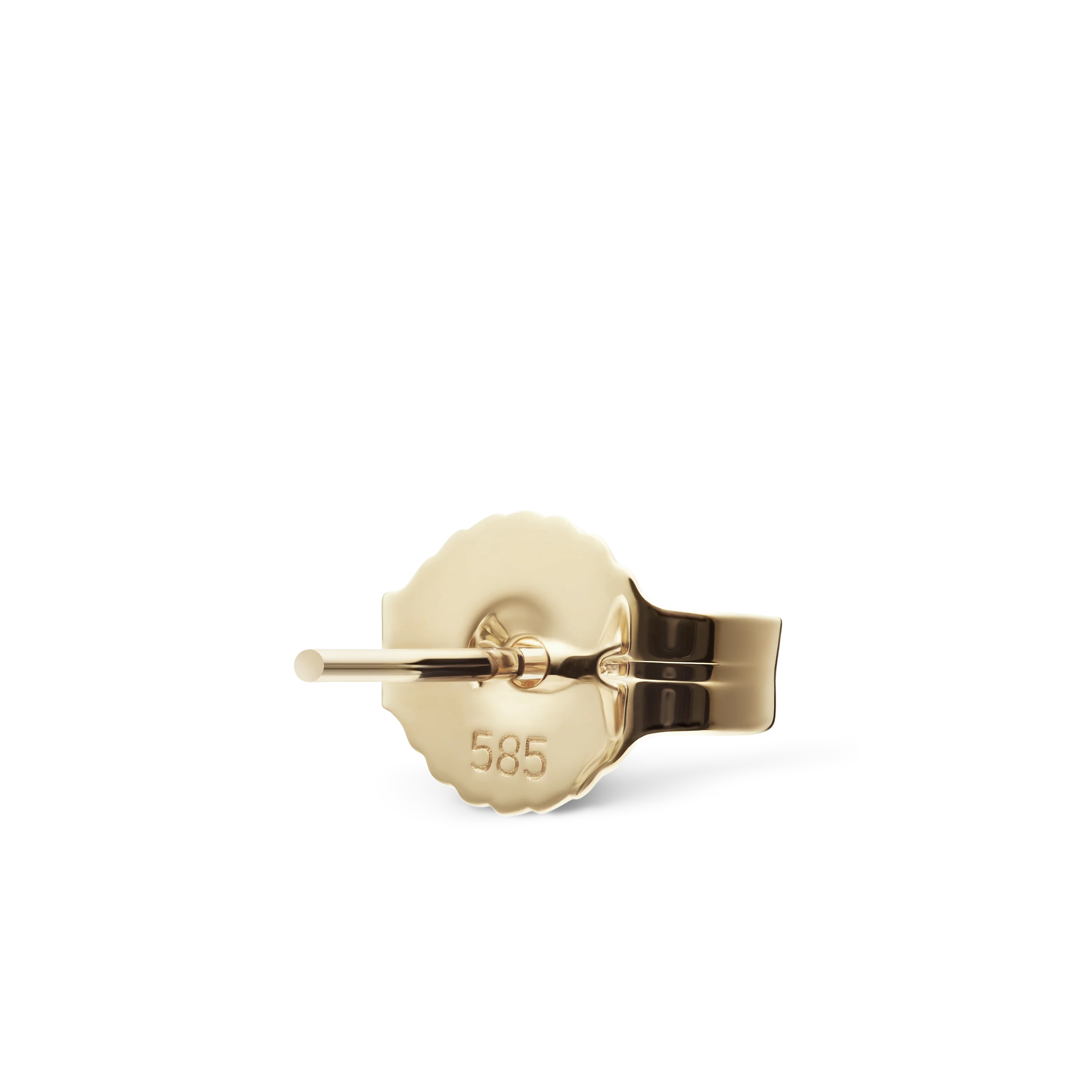 14k Gold Traditional Stud Earring Back - Image 11