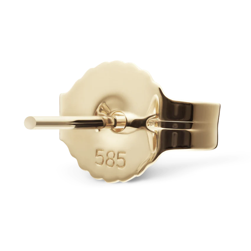 14k Gold Traditional Stud Earring Back - Image 7