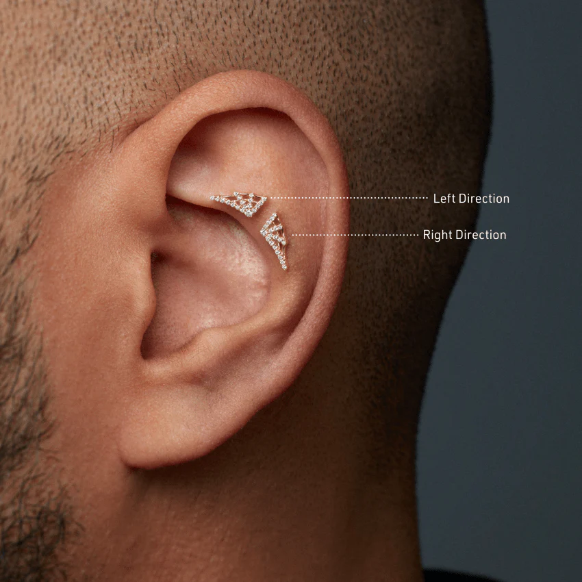 Diamond Web Threaded Stud Earring - Image 13