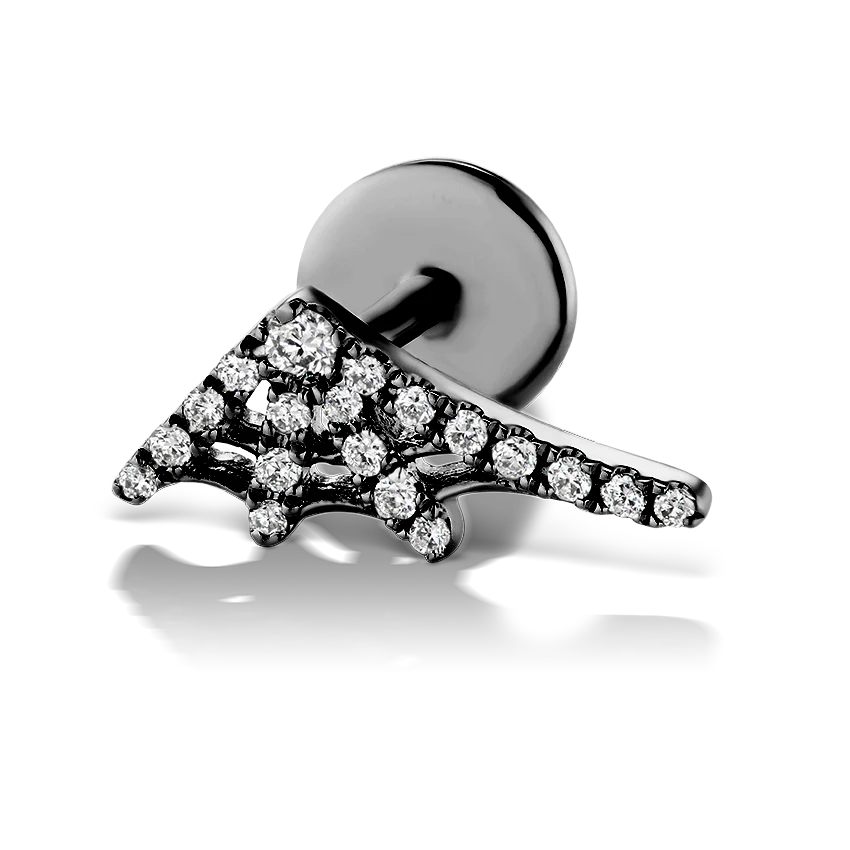 Diamond Web Threaded Stud Earring - Image 29
