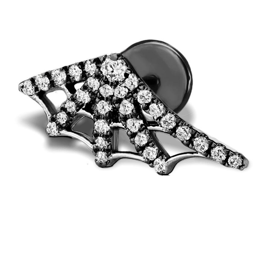 Diamond Web Threaded Stud Earring - Image 31