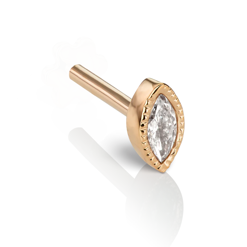 Marquise Diamond Tash Threaded Backing - Image 8