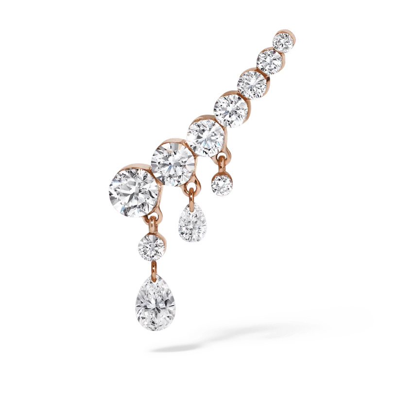 18mm Curved Crescendo Bar Invisible Set Diamond Ear Climber - Image 22