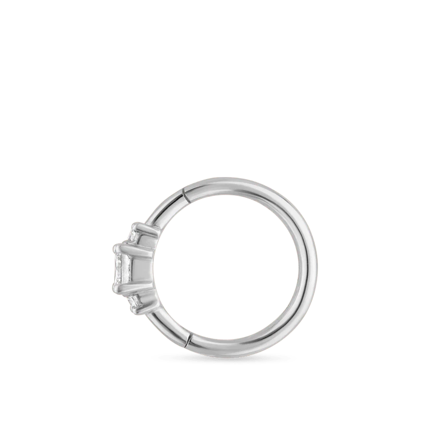 2mm Diamond Princess Hoop Earring - Image 16