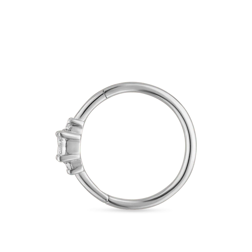 2mm Diamond Princess Hoop Earring - Image 20