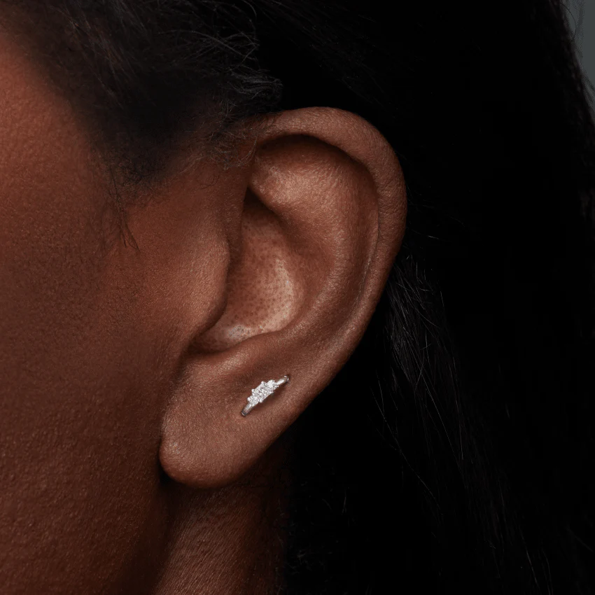 2mm Diamond Princess Hoop Earring - Image 21