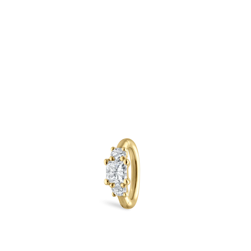 2mm Diamond Princess Hoop Earring - Image 23