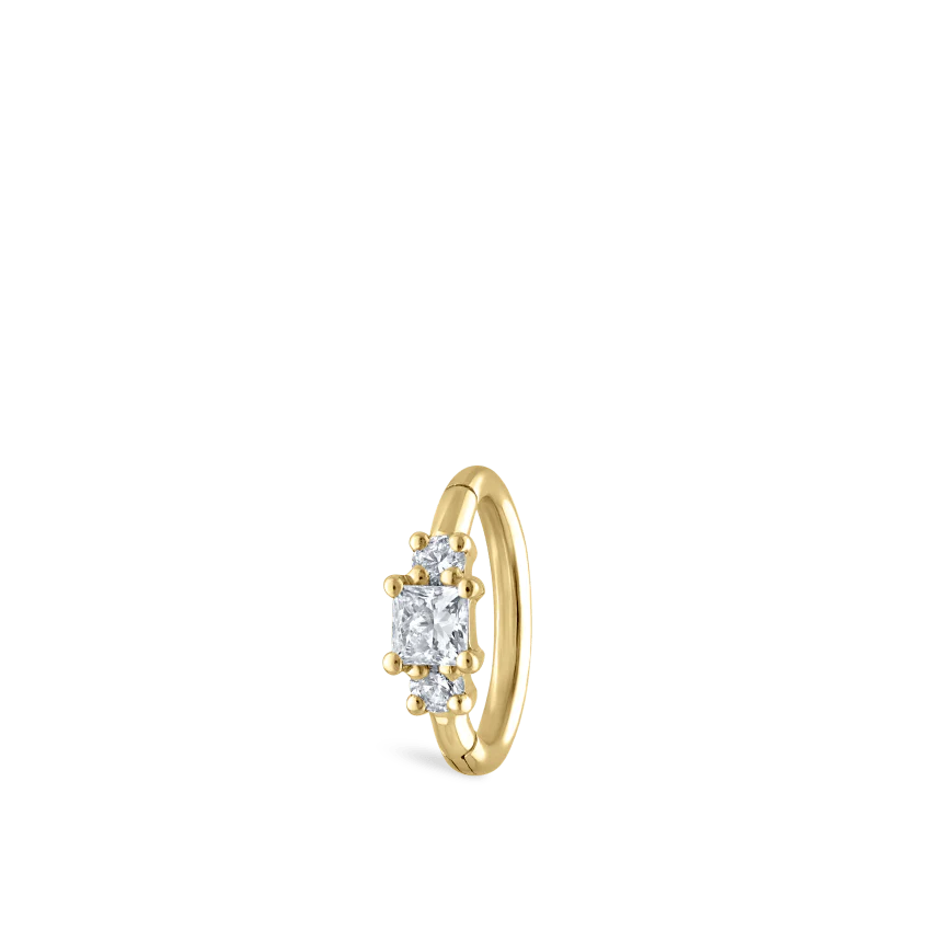 2mm Diamond Princess Hoop Earring - Image 29