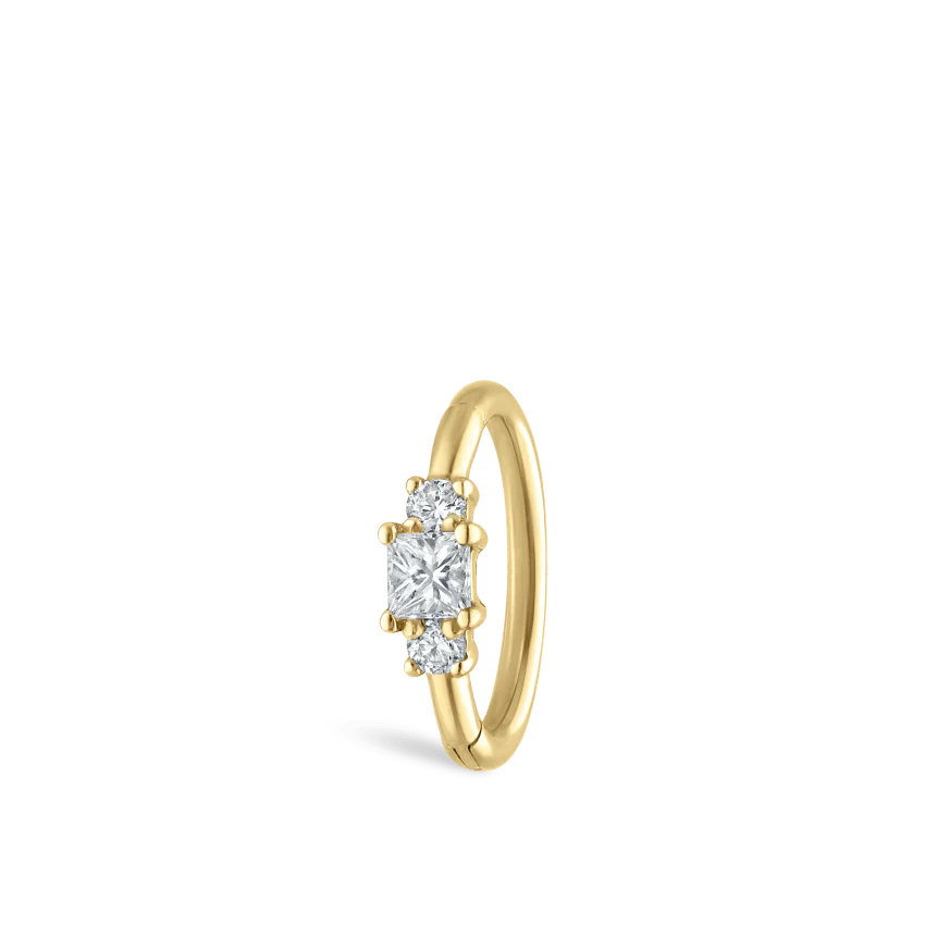 2mm Diamond Princess Hoop Earring - Image 34