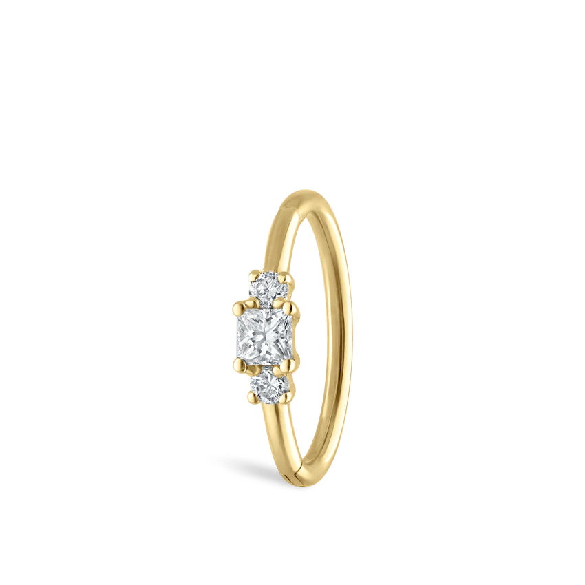 2mm Diamond Princess Hoop Earring - Image 40