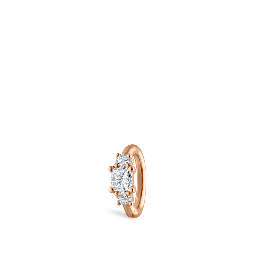 2mm Diamond Princess Hoop Earring - Image 44