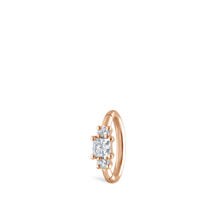 2mm Diamond Princess Hoop Earring - Image 50