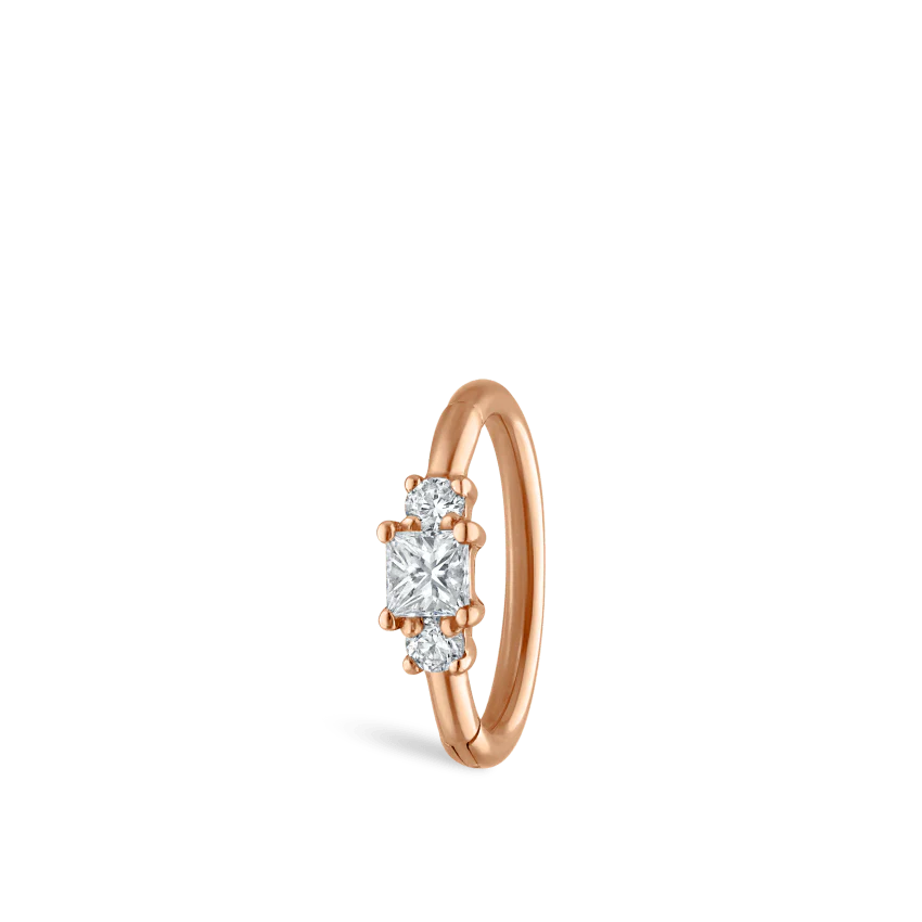 2mm Diamond Princess Hoop Earring - Image 55