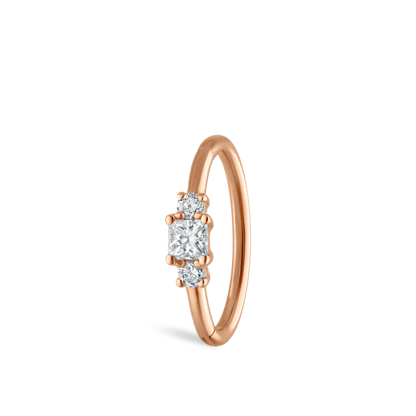 2mm Diamond Princess Hoop Earring - Image 61