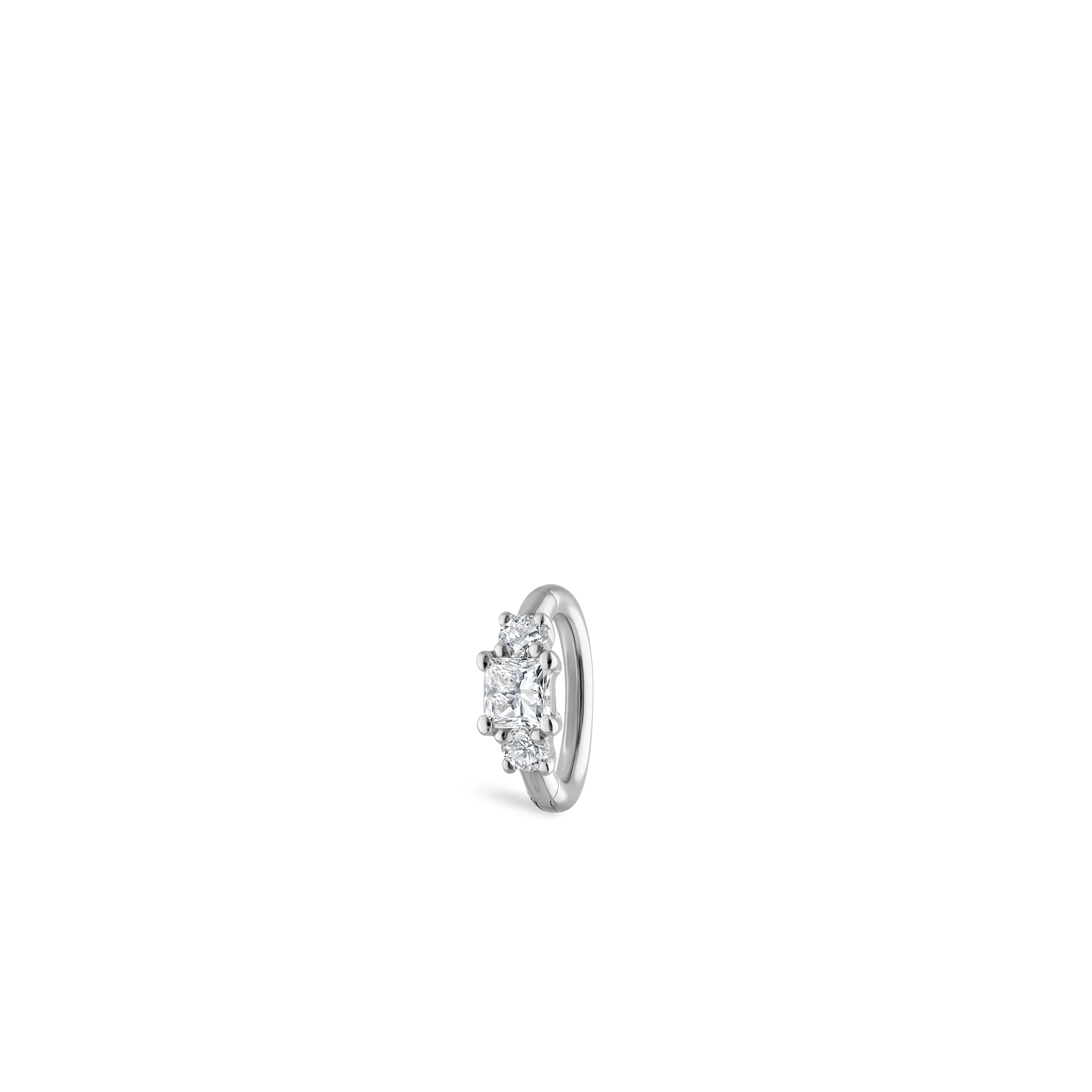 2mm Diamond Princess Hoop Earring - Image 66
