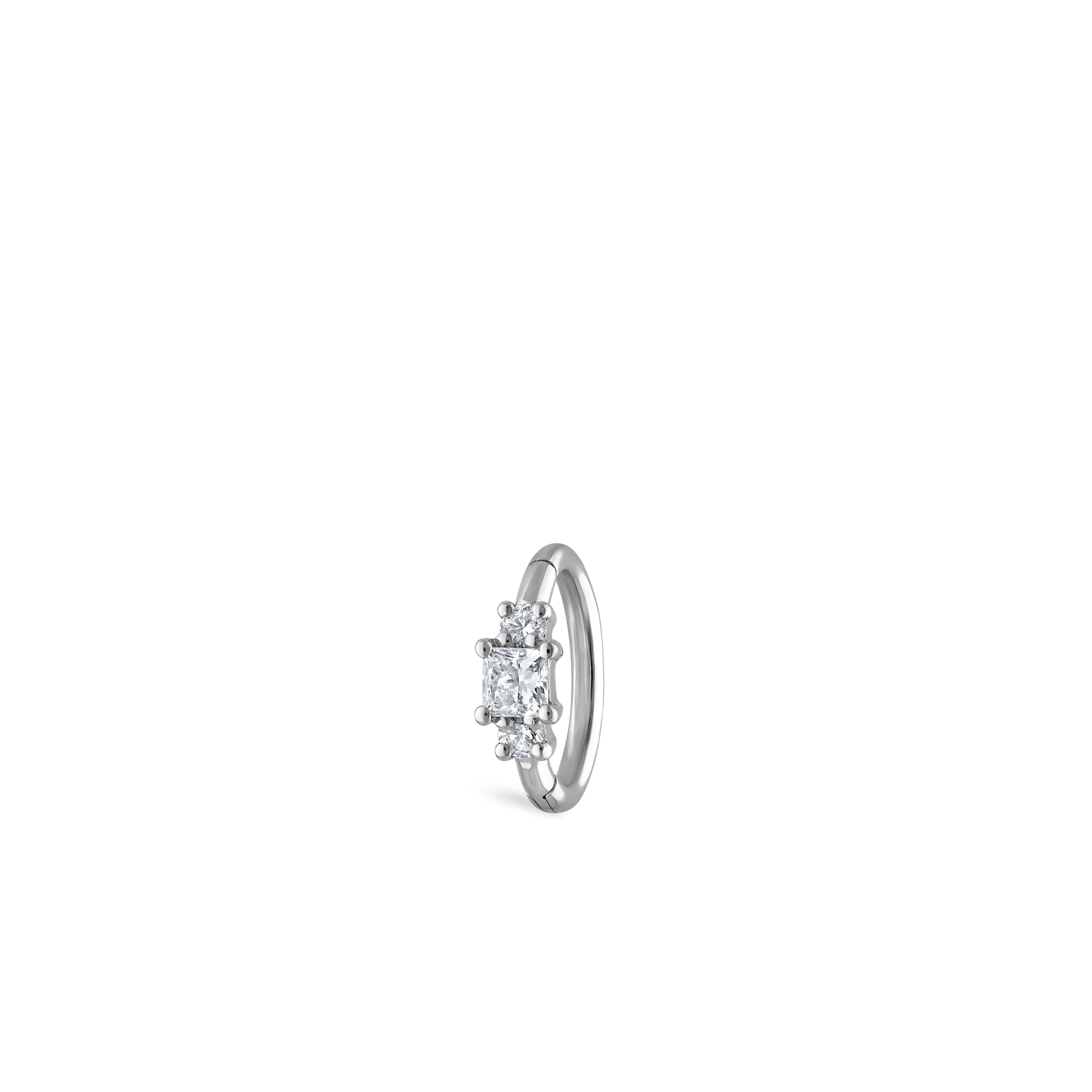 2mm Diamond Princess Hoop Earring - Image 69