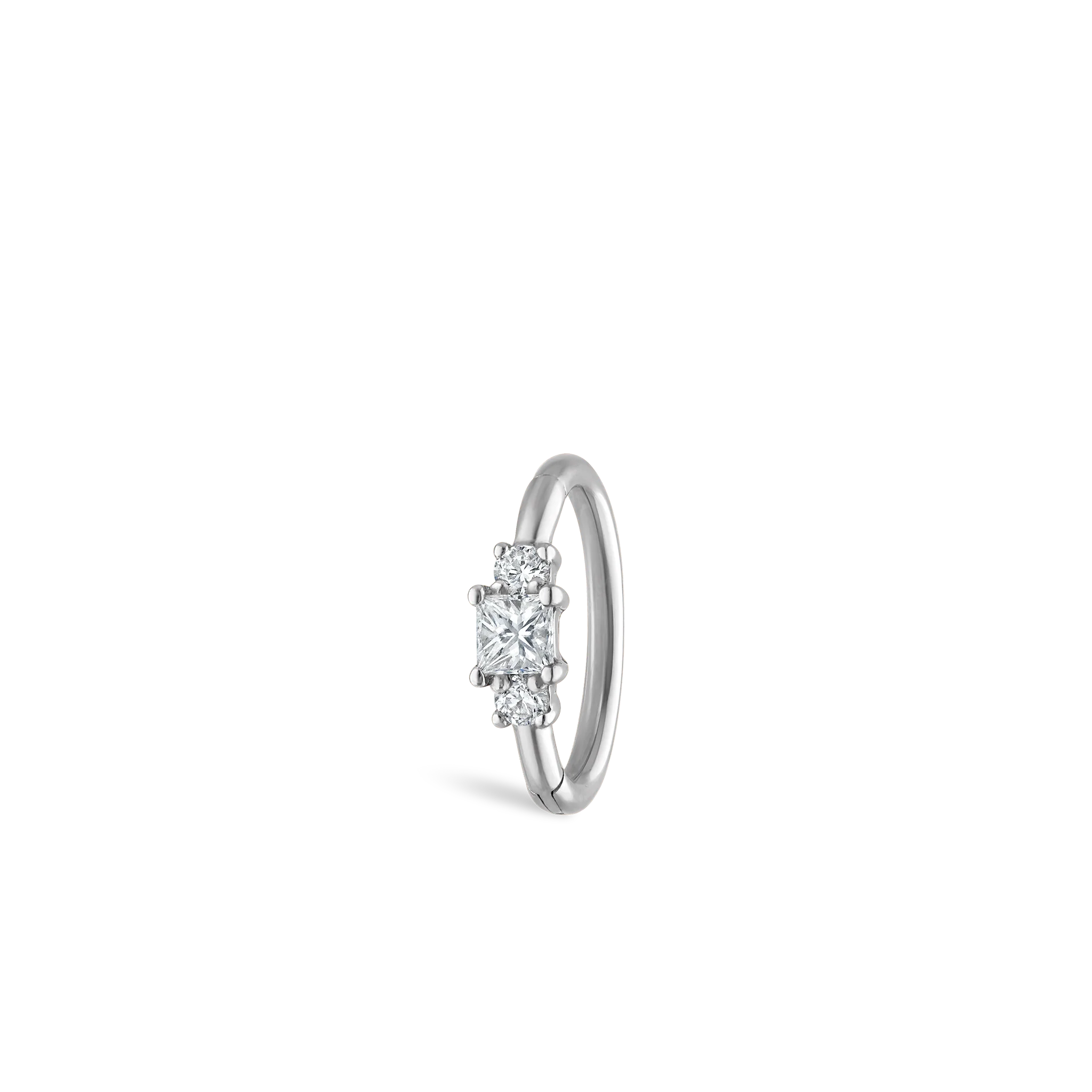 2mm Diamond Princess Hoop Earring - Image 72