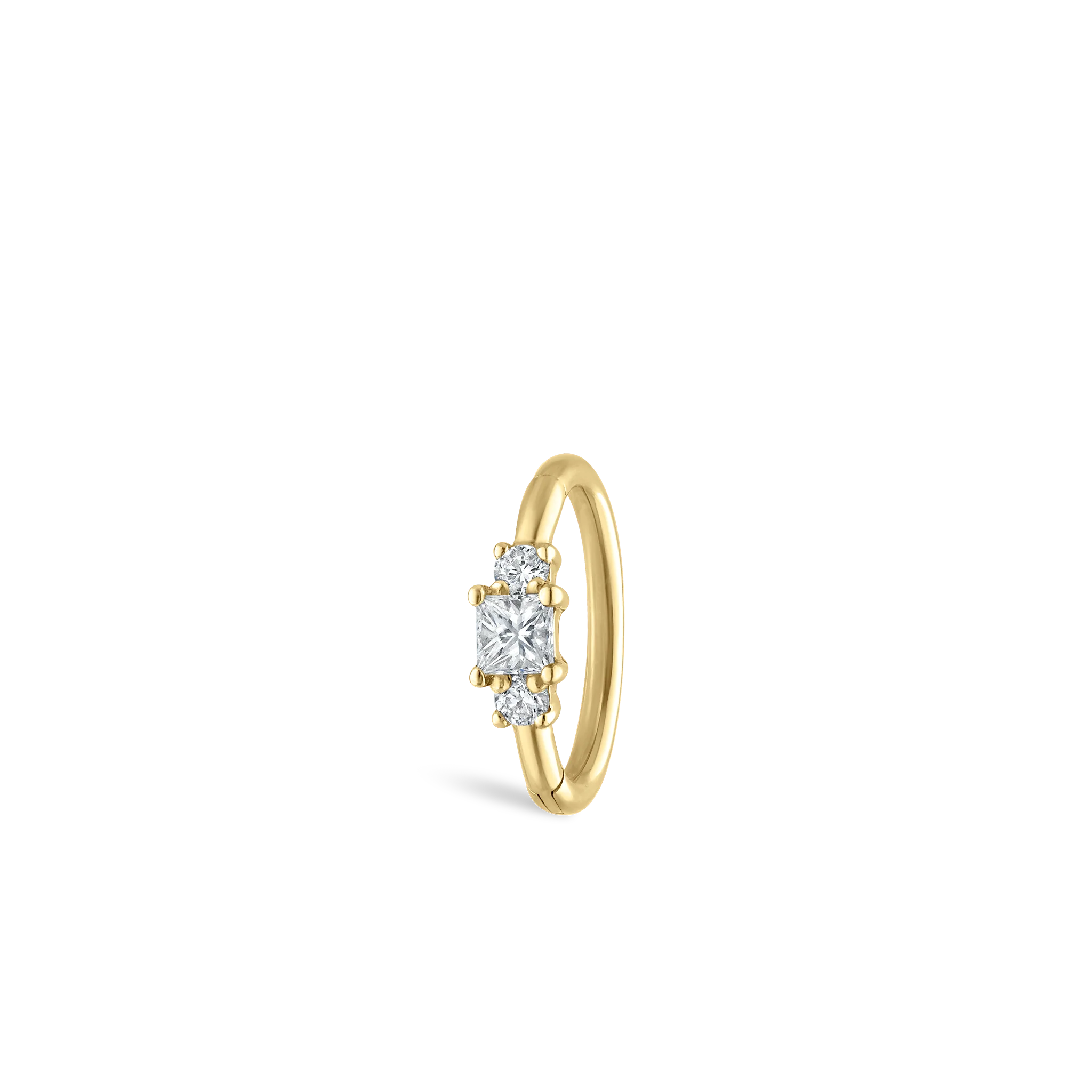 2mm Diamond Princess Hoop Earring - Image 73