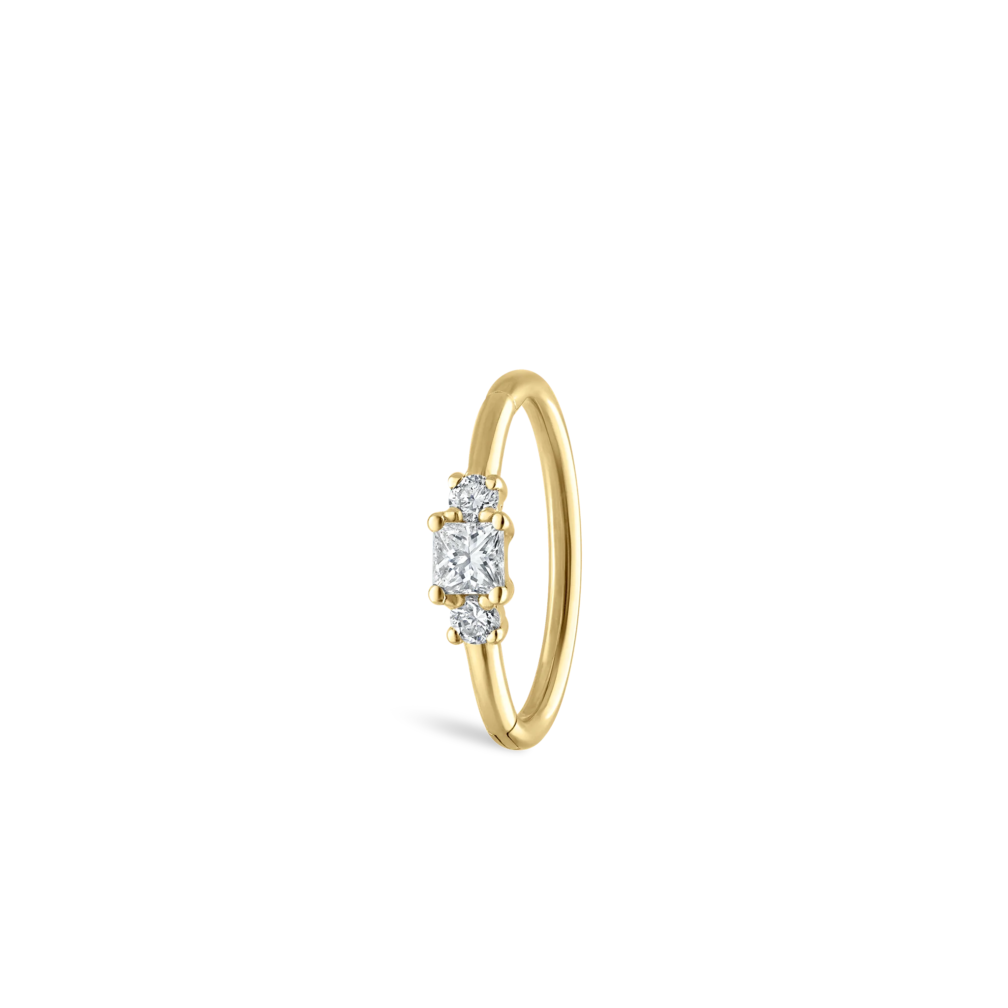 2mm Diamond Princess Hoop Earring - Image 76