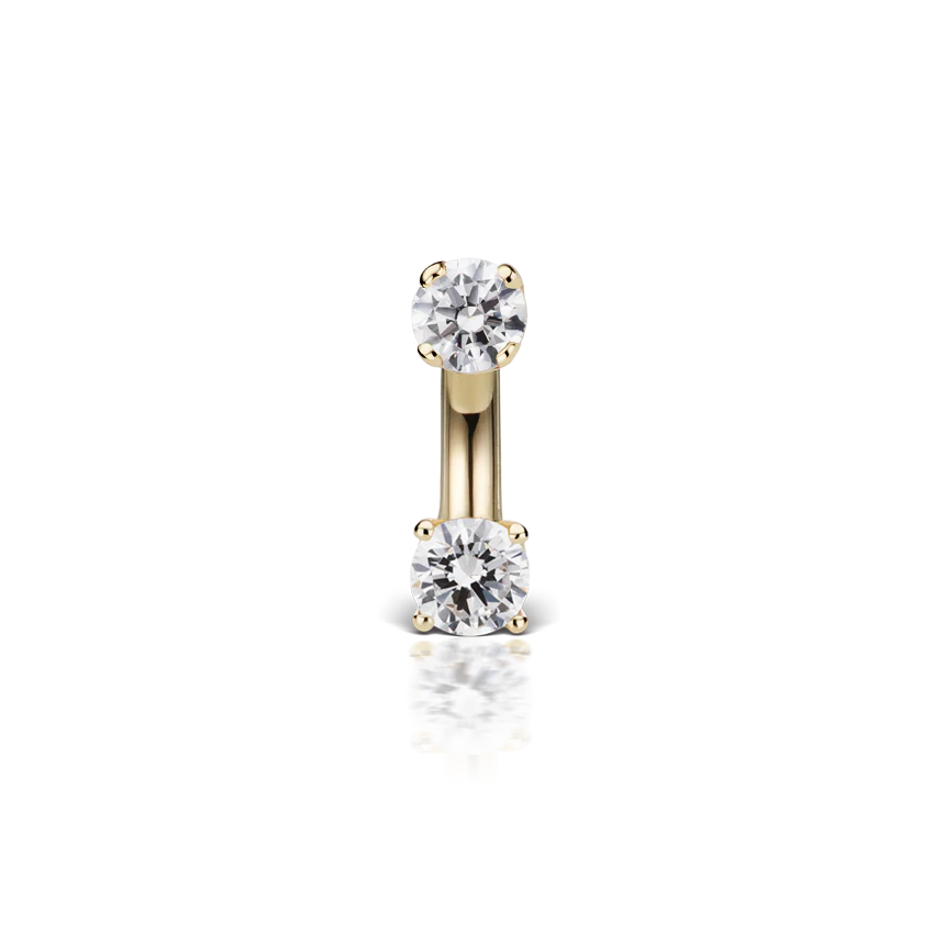 Prong Set Cubic Zirconia Rook Barbell - Image 20