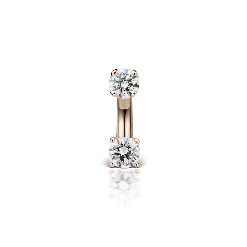 Prong Set Cubic Zirconia Rook Barbell - Image 35