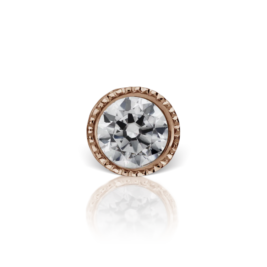 3mm Cubic Zirconia Engraved Cup Frontal - Image 3