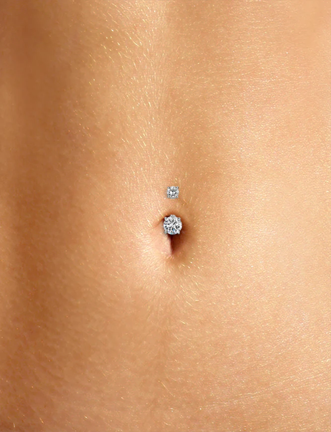 Cubic Zirconia Prong Solitaire Barbell - Image 15